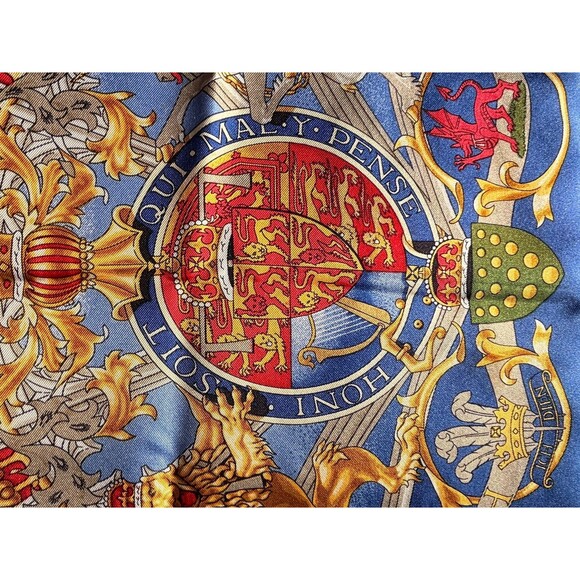 Hermes Silk Scarf British Heraldry Design by Rybal - Picture 6 of 10